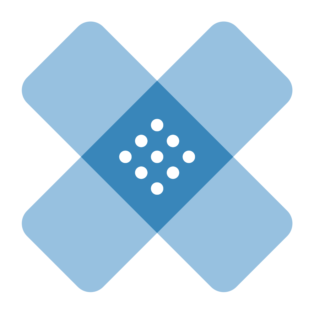 Icon von Dr. Lex - Zwei blaue, überkreuzte Pflaster